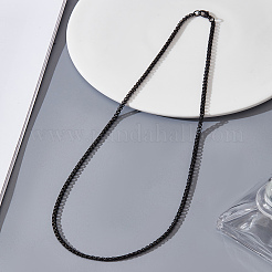 男性用ステンレススチールパンクベネチアンチェーンネックレス2個  ブラック  19.69インチ（50cm）&nbsp;NJEW-LP0001-15EB