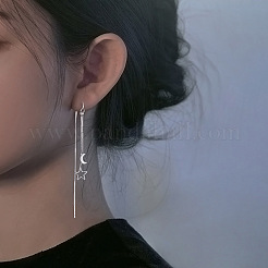 Alloy Moon with Star Tassel Ear Thread&nbsp;FS-WG77173-02