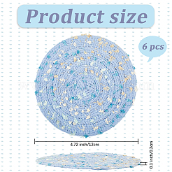 Handmade Knitting Cotton Cloth Fabric Coaster&nbsp;AJEW-WH20067-004B