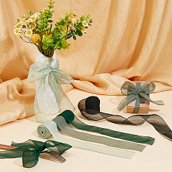 4 Rolls 4 Colors Polyester Ribbon&nbsp;OCOR-PH0002-73
