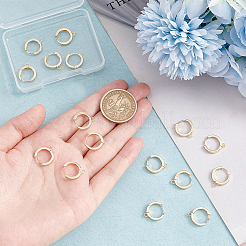8 Pairs Brass Hoop Earring Findings&nbsp;KK-AR0002-74