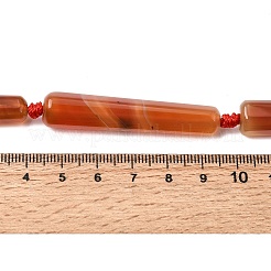 Natural Dyed & Heated Red Agate Beads Strands&nbsp;G-T151-A02-01A