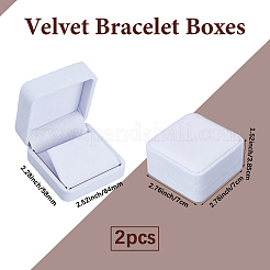 2Pcs Velvet Earring Boxes&nbsp;VBOX-BBC0001-01C