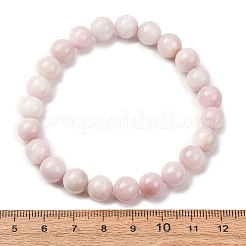 Natural Kunzite Round Beads Stretch Bracelets for Women Men&nbsp;BJEW-A149-02