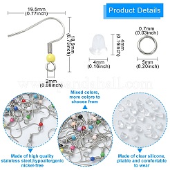 50Pcs 304 Stainless Steel Earring Hooks&nbsp;STAS-YW0001-81