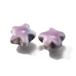 手作りの陶器ビーズ  スター  アザミ  13.5x15x7.5mm  穴：2mm&nbsp;PORC-H013-05-16