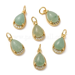 Natural Mixed Stone Teardrop Charms&nbsp;G-A034-01G