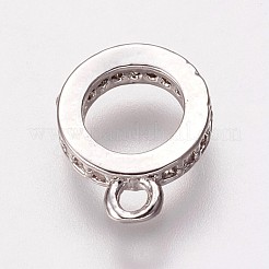 Brass Cubic Zirconia Tube Bails&nbsp;KK-P134-64P