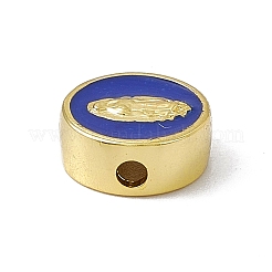 Real 18K Gold Plated Brass Enamel Beads&nbsp;KK-A170-02G-04
