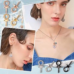 40Pcs 4 Colors Ion Plating(IP) 304 Stainless Steel Cup Pearl Peg Bails Pin Pendants&nbsp;STAS-UN0032-70