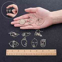 Alloy Open Back Bezel Pendants&nbsp;PALLOY-SC0002-65G