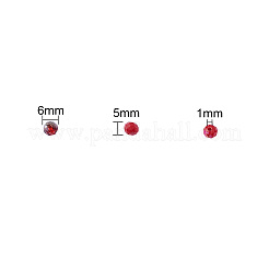 AB色ガラスビーズ連売りメッキ  多面カット  ラウンド  レッド  6x5mm  穴：1mm  6色  50個/カラー  300個/箱&nbsp;EGLA-CJ0001-09