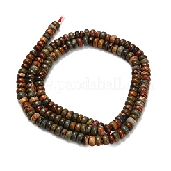 Natural Picasso Jasper/Polychrome Jasper Beads Strands&nbsp;G-L635-A38-4x2mm