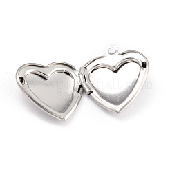 Non-Tarnish 316 Stainless Steel Locket Pendants&nbsp;STAS-L258-004C-P