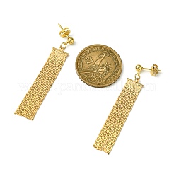 Brass Boston Link Chain Tassel Earrings&nbsp;EJEW-JE05520