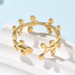304 Stainless Steel Cuff Rings&nbsp;RJEW-P150-09G