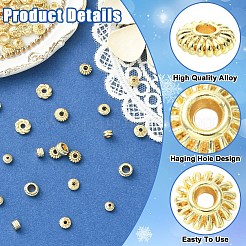 90Pcs 9 Styles Rack Plating Alloy Bead&nbsp;FIND-YW0011-66