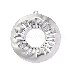 304ステンレスペンダント  リングチャーム  ステンレス鋼色  45x42mm  穴：2.4mm&nbsp;STAS-OY019-03P