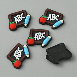 PVC Plastic Cabochons&nbsp;SIL-WH0019-09E