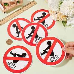 PVC No Farting Sign Stickers&nbsp;AJEW-WH20006-101A