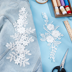 4Pcs 2 Styles Flower Polyester Embroidery Sew on Ornament Accessories&nbsp;PATC-GF0001-99