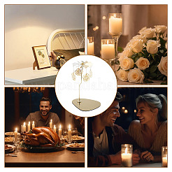 430 and 201 Stainless Steel Rotating Candlestick Tealight Candle Holder&nbsp;DJEW-WH0039-22G