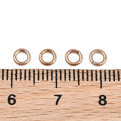 304ステンレススチールオープン丸カン  イオンプレーティング（ip）  ローズゴールド  4x0.8mm  内径：2.5mm  20ゲージ&nbsp;SA-CBAF81C-01E-RG