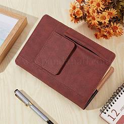 PUレザーブックカバー  ノートブックラップ  長方形  ココナッツブラウン  217x155x19mm&nbsp;AJEW-WH20010-24E