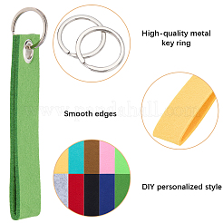 30Pcs 10 Colors Non-Woven Fabric Keychains&nbsp;KEYC-SP0001-65