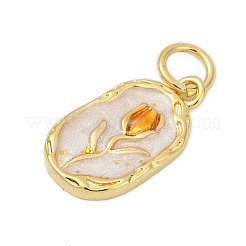 Brass Enamel Pendants&nbsp;KK-U068-05G-01