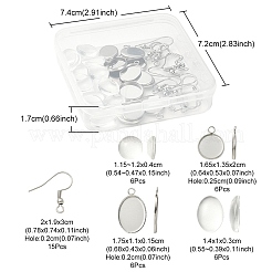 DIY Blank Dome Dangle Earrings Making Kit&nbsp;DIY-YW0002-03