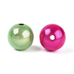 スプレープリントアクリルビーズ  奇跡ビーズ  ラウンド  二層ビーズ  ミックスカラー  14mm  穴：2.5mm  約353個/500g&nbsp;MACR-Q154-14mm-01M-01