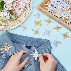 120Pcs 2 Colors Computerized Embroidery Cloth Iron on/Sew on Patches&nbsp;DIY-MA0006-80