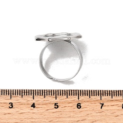 304 Stainless Steel Cuff Ring Components&nbsp;STAS-P403-05P