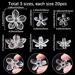 90Pcs 3 Styles PVC Bead Caps&nbsp;KY-SP0001-80