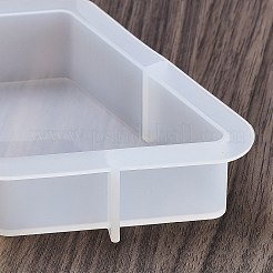 DIYペンダントシリコンモールド  レジンキャストペンダントモールド  UVレジン用  エポキシ樹脂ジュエリー作り  ホワイト  菱形  75x135x27mm&nbsp;DIY-S047-04E