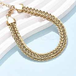 304 Stainless Steel Wheat Chain Bracelets for Women&nbsp;BJEW-C103-04G