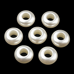 Abs模造パールビーズ  ロンデル  11x5.5mm  穴：5mm&nbsp;X-OACR-K001-32