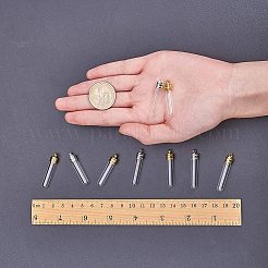 DIY製作  ガラス瓶と真鍮のペンダントベイル  ゴールデン＆シルバー  68x52x11mm&nbsp;DIY-PH0024-83