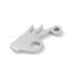変色しない304ステンレススチールチャーム  レーザー切断  ステンレス鋼色  ジェスチャーOK  12x6x1mm  穴：1mm&nbsp;STAS-K286-01K-P