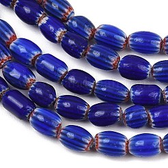 Handmade Millefiori Glass Oval Beads Strands&nbsp;LK-Z001-02A-02