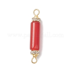 Natural Lepidolite & Blue Spot Jasper & Tiger Eye & Rose Quartz & Carnelian & Larvikite & Flower Amazonite Column Links Connector Charms&nbsp;PALLOY-JF04769