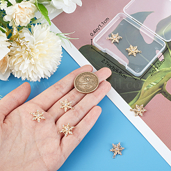 10Pcs Brass Micro Pave Clear Cubic Zirconia Connector Charms&nbsp;ZIRC-BBC0002-40