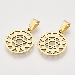 Chakra Theme 201 Stainless Steel Pendants&nbsp;STAS-N089-52G