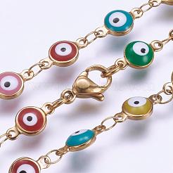 304 Stainless Steel Chain Necklaces&nbsp;STAS-P164-32G