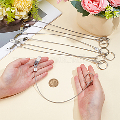 8Pcs 304 Stainless Steel Cable Sheathed&nbsp;AJEW-GF0012-65A