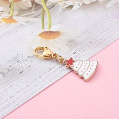 Christmas Theme Alloy Enamel Pendants&nbsp;X-HJEW-JM00427-04