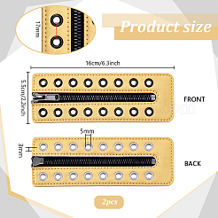 2Pcs PU Zipper Accessories&nbsp;FIND-PH0028-27C