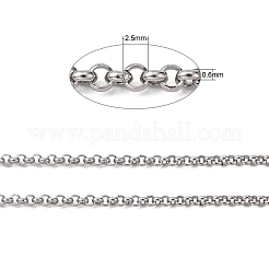 Tarnish Resistant 304 Stainless Steel Rolo Chains&nbsp;STAS-O076-01