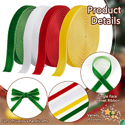 20Yards 4 Colors Single Face Velvet Ribbon&nbsp;SRIB-PH0001-46A